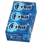 Candy, Orbit, Sugar Free Gum, Peppermint, 12 Pieces/Pack