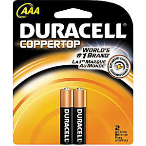 Duracell Battery, AAA, 2/Pack